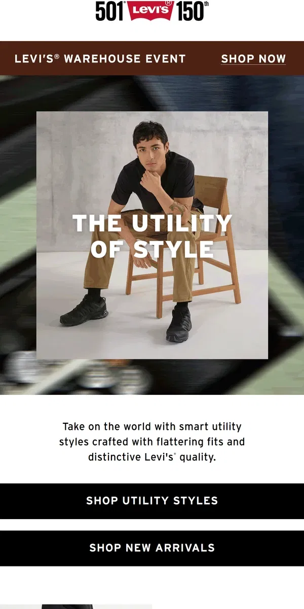 Email from Levi's. Sport some utility this spring ✨