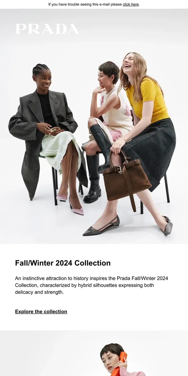 Email from Prada. Fall/Winter 2024 Collection