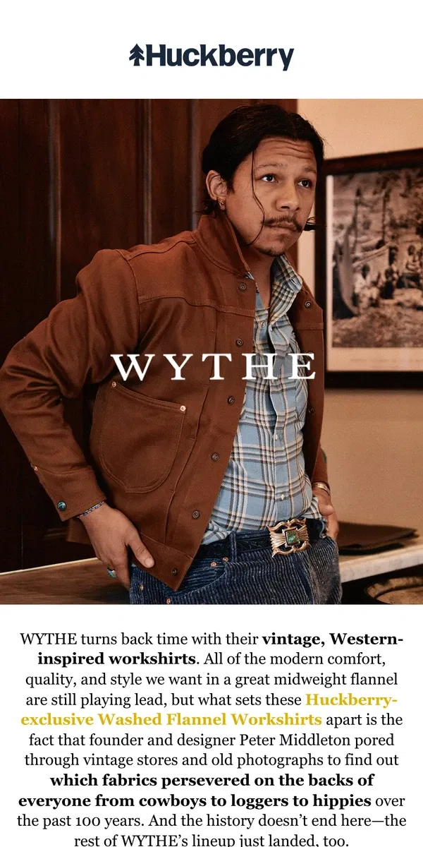 Email from Huckberry. Tom Selleck Wore It. Now, So Are We.