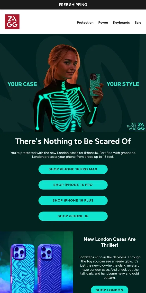 Email from ZAGG. Our First Glow-in-the-Dark Phone Case!