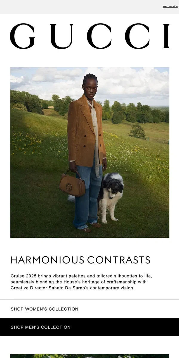 Email from GUCCI. Cruise 2025: Chromatic Expressions