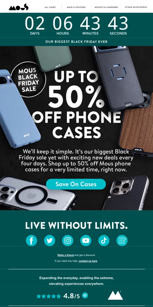 Email from Mous. Our Black Friday Sale is here!