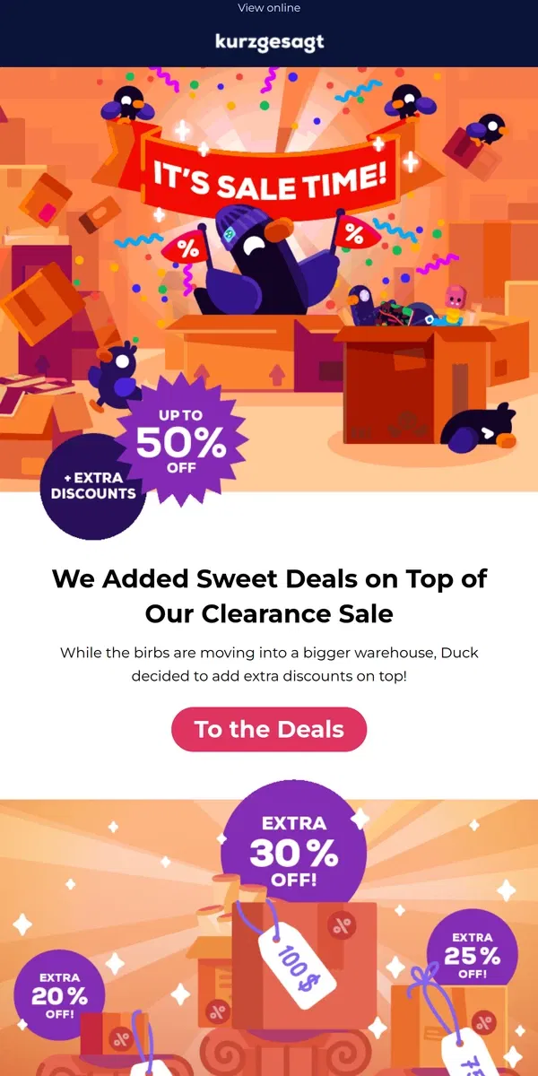 Email from Kurzgesagt. A Deal is a Deal 🤝🦆