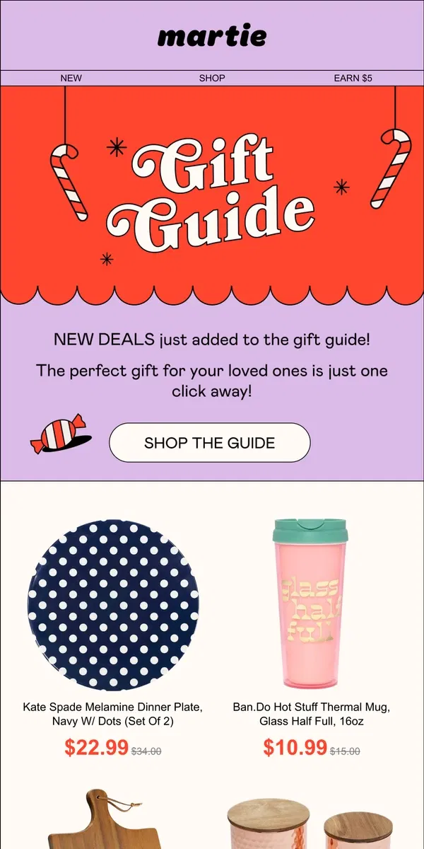 Email from Martie. 🎁 NEW in the Gift Guide! Kate Spade, Talking Table, Ban.Do, Frida Kahlo Puzzle AND MORE!