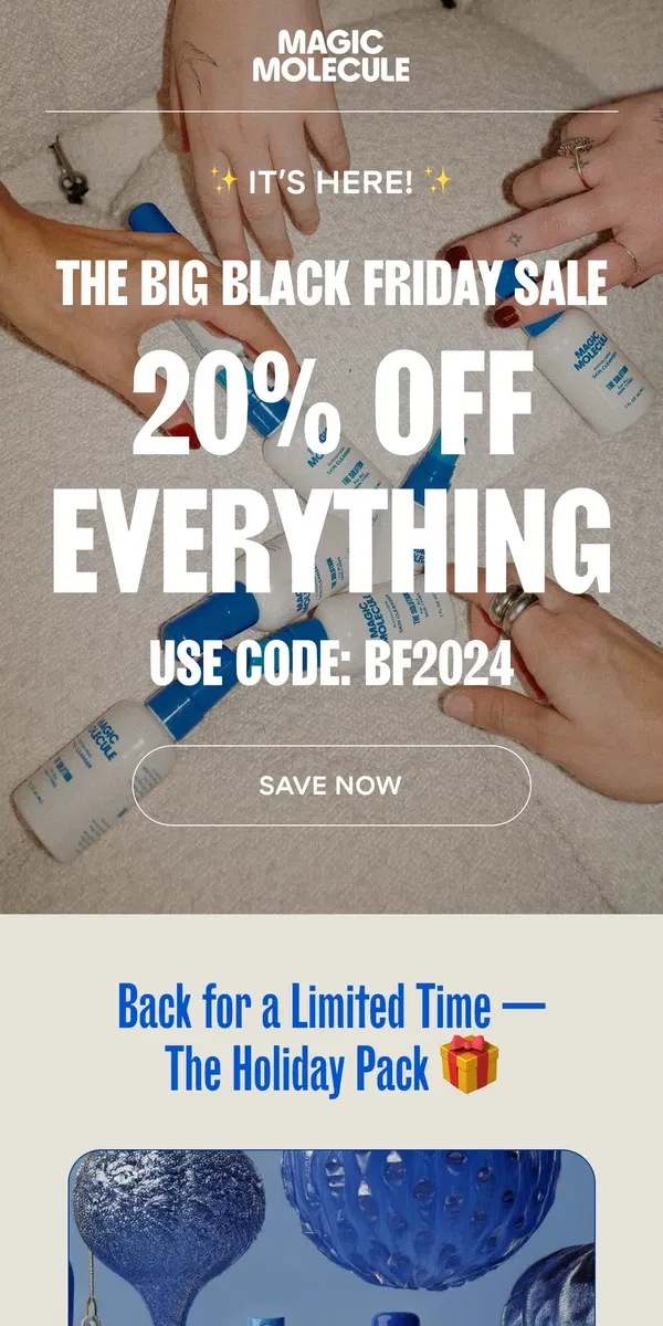 Email from Magic Molecule. ((( 20% off everything! )))