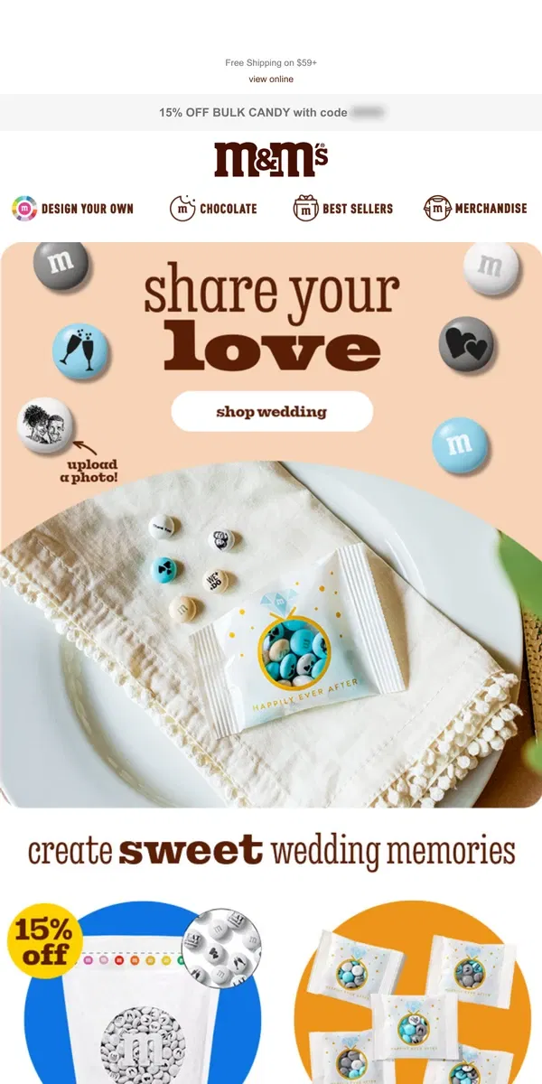 Email from M&M's. Say "I Do" to Deliciousness!