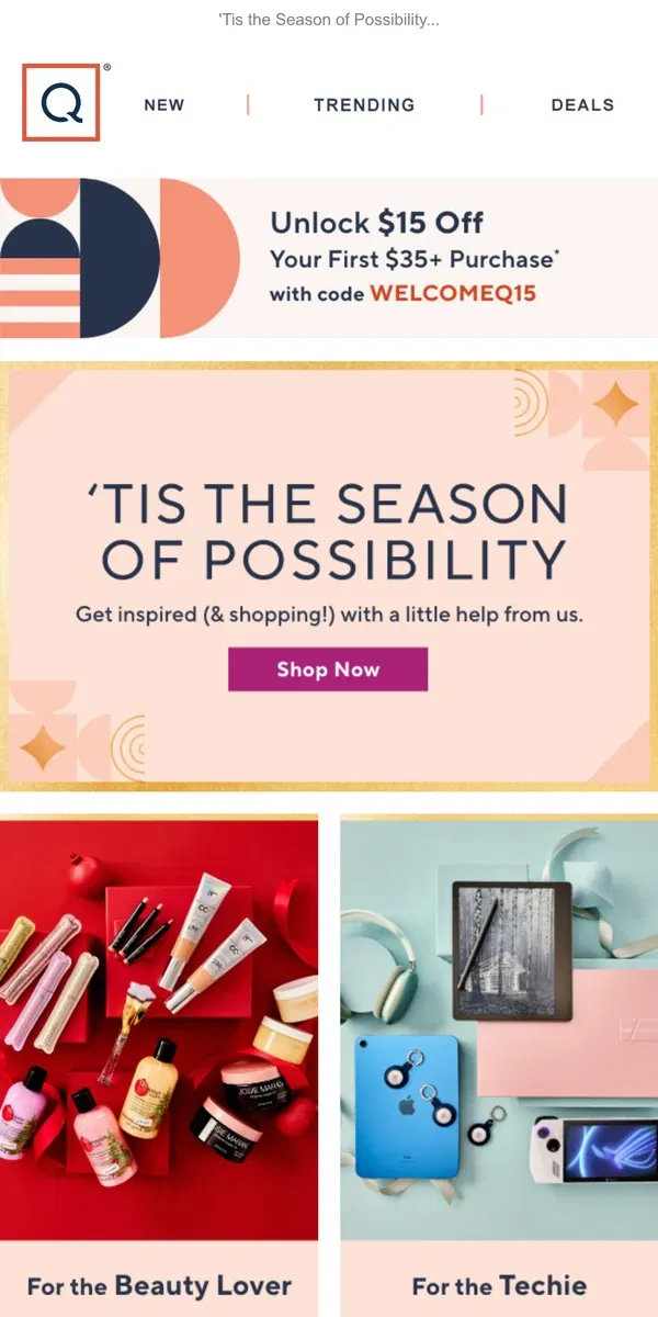 Email from QVC. Our Holiday Gift Guide Is Here