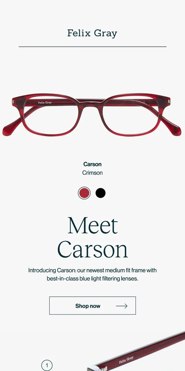 Email from Felix Gray. New In: Carson