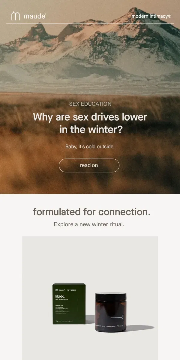 Email from Maude. is sex drive lower in the winter?