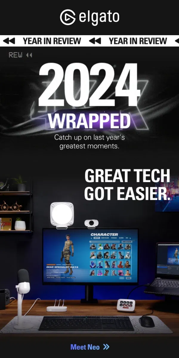 Email from Elgato. ⏪ Elgato's 2024 rewind