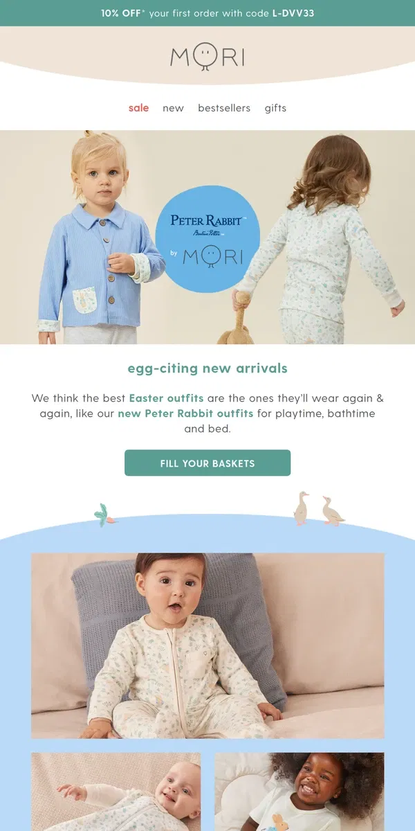 Email from MORI. The Easter outfit hunt is over 🐰