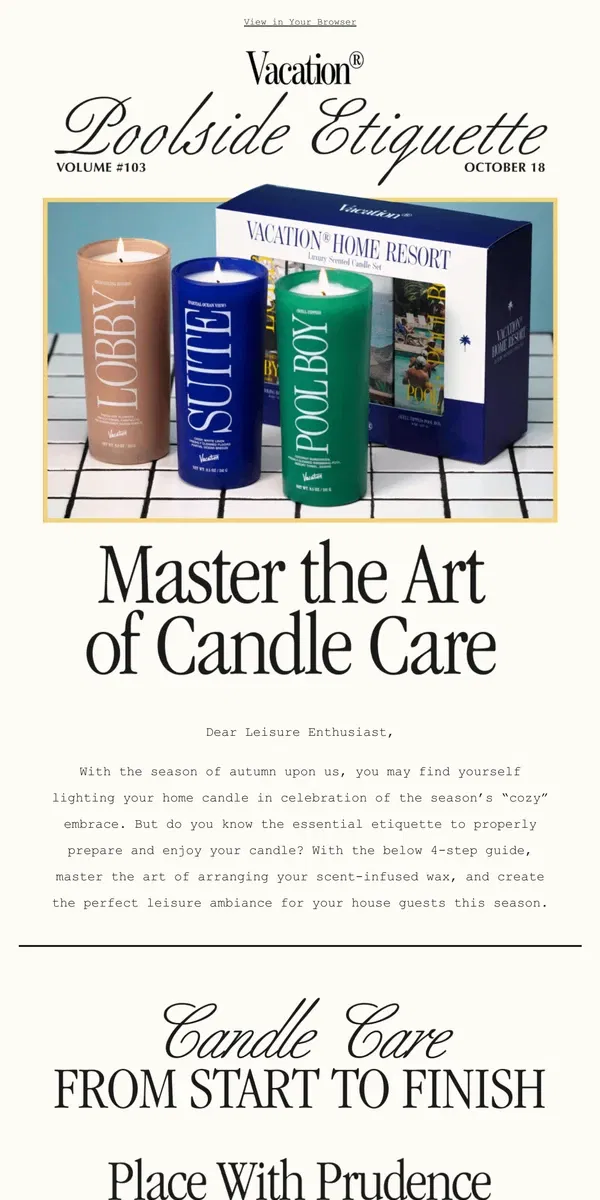 Email from Vacation. 🕯️ Autumn Candle Care Etiquette