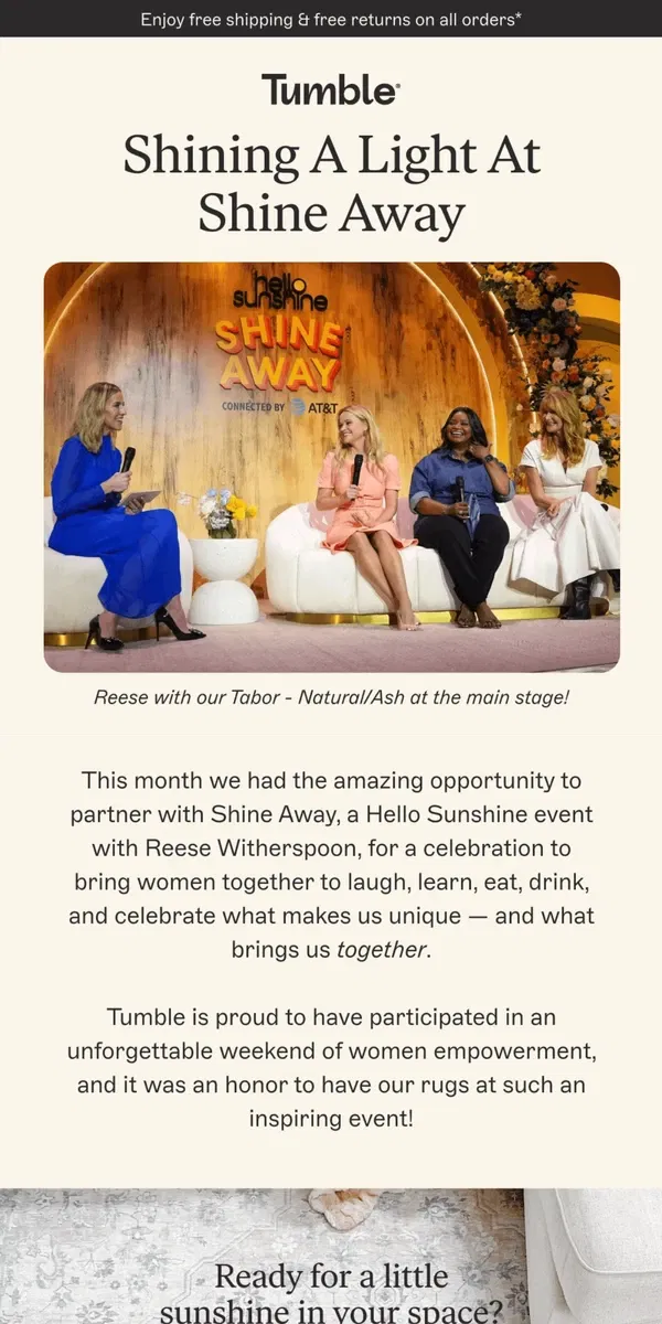 Email from Tumble. Did you catch us with Reese Witherspoon?