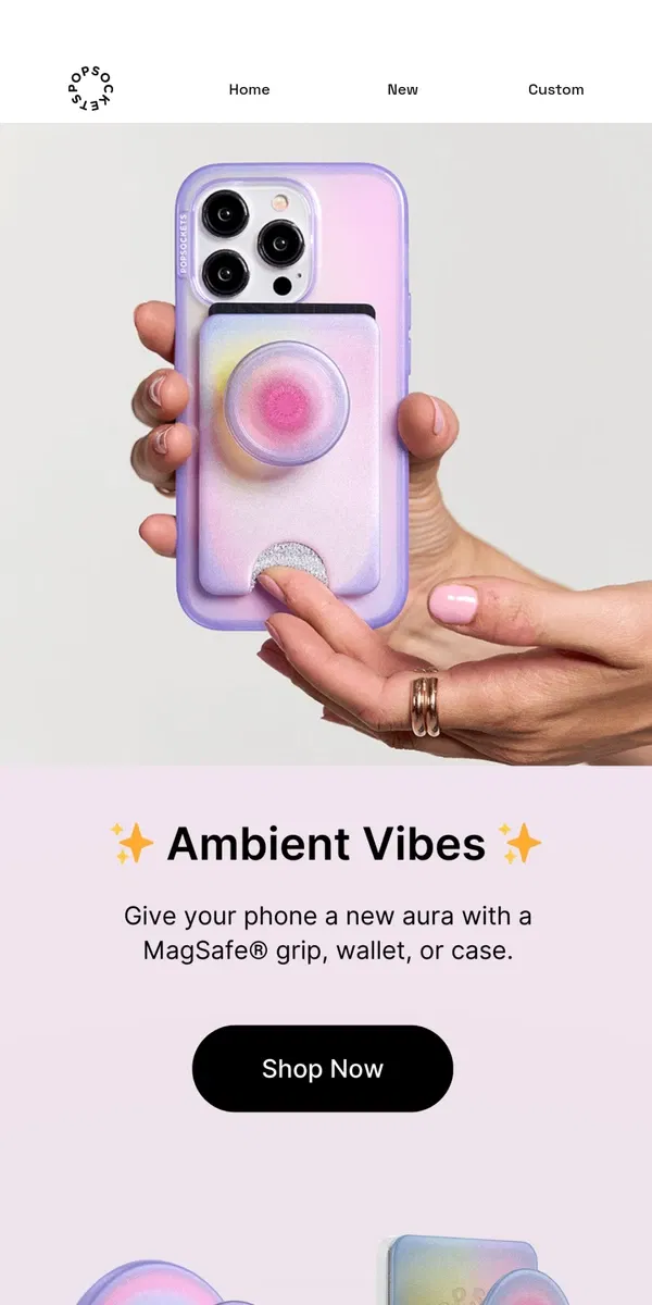 Email from PopSockets. The color everyone's talking about