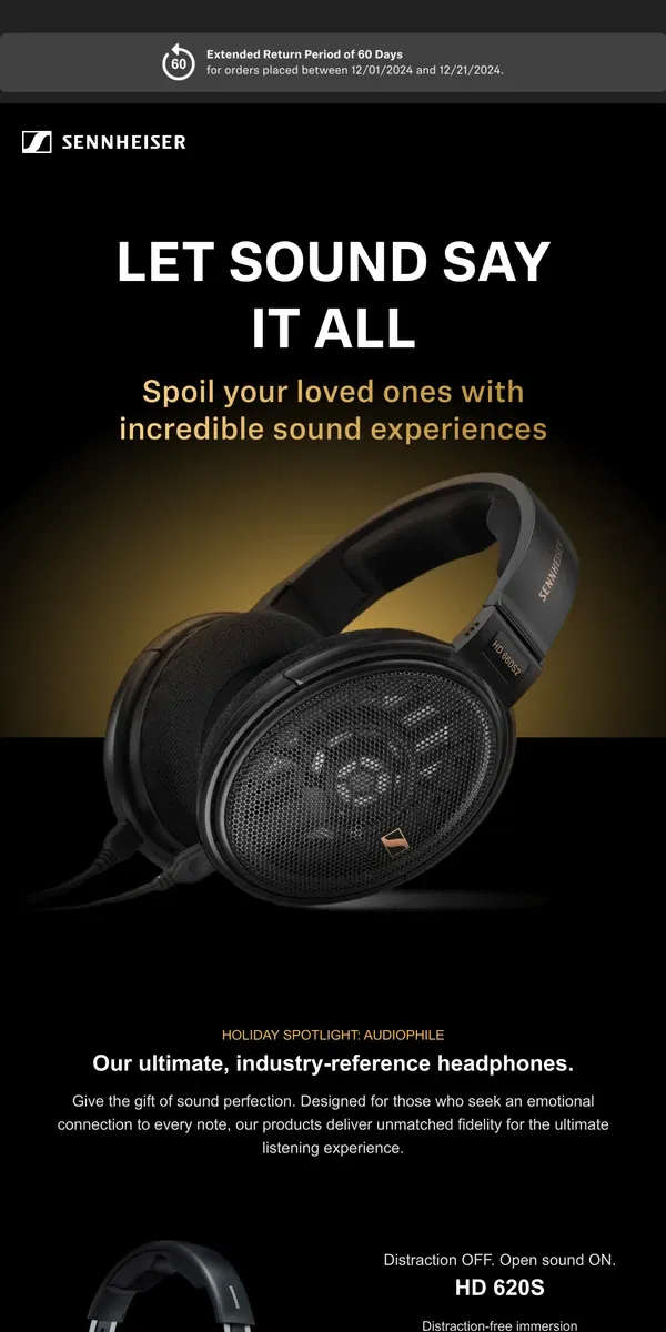 Email from Sennheiser. Unwrap incredible sound experiences 🎧