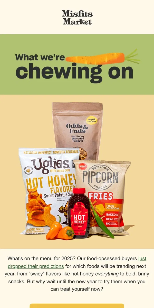 Email from Misfits Market. Shop the Next Big Food Trends + What’s New This Week