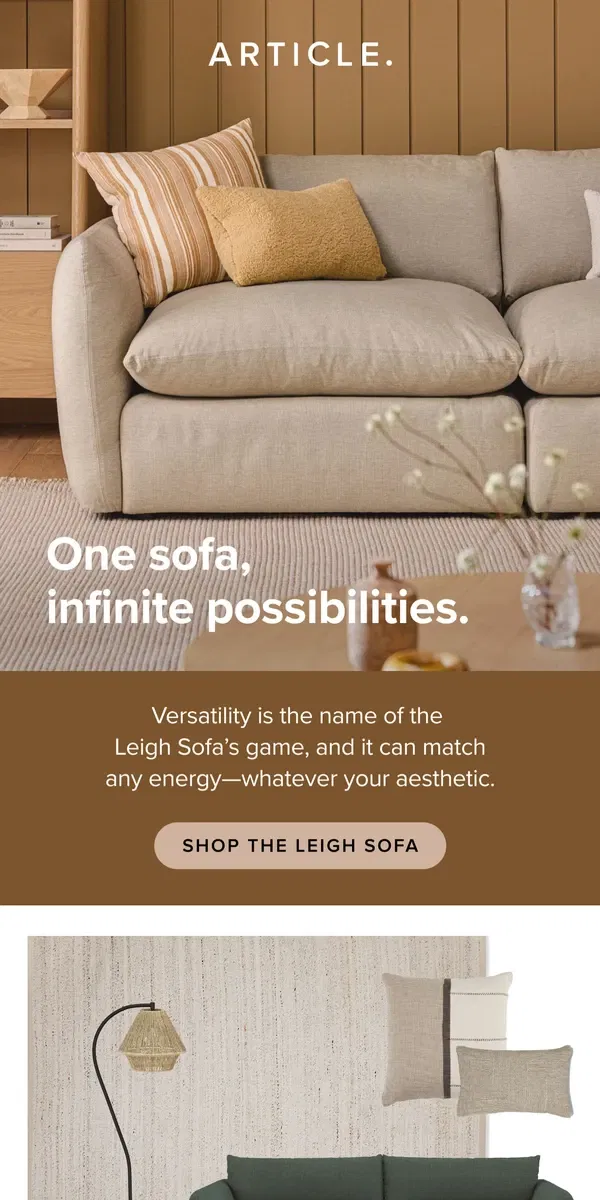 Email from Article. This sofa can do it all