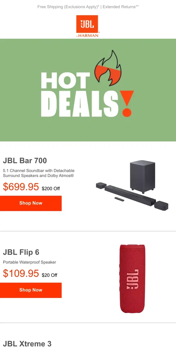 Email from JBL. 🔥 B-I-G Discounts Await: Up to $200 OFF for Limited-Time!