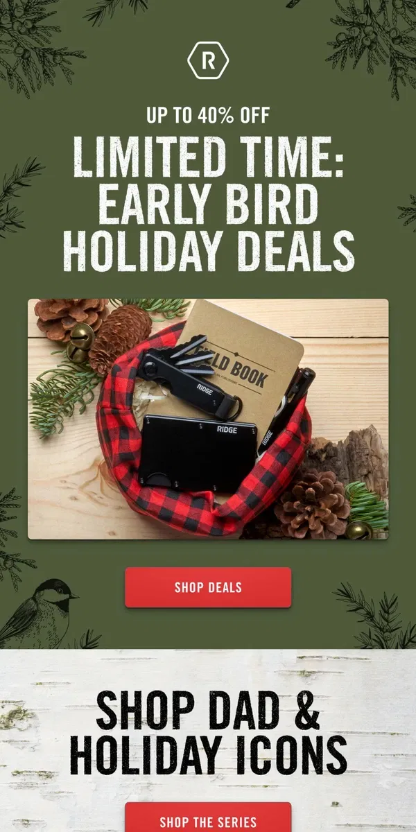 Email from The Ridge. Limited time Holiday Deals