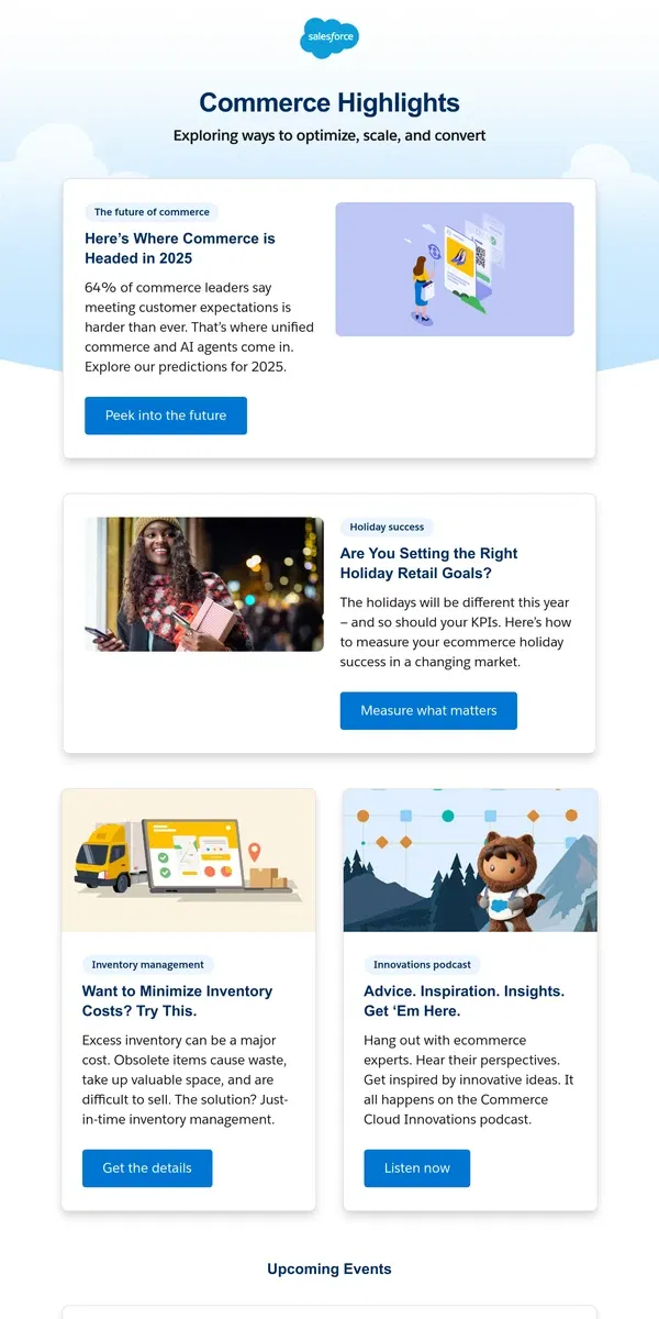 Email from Salesforce. What will commerce look like in 2025? Our predictions.