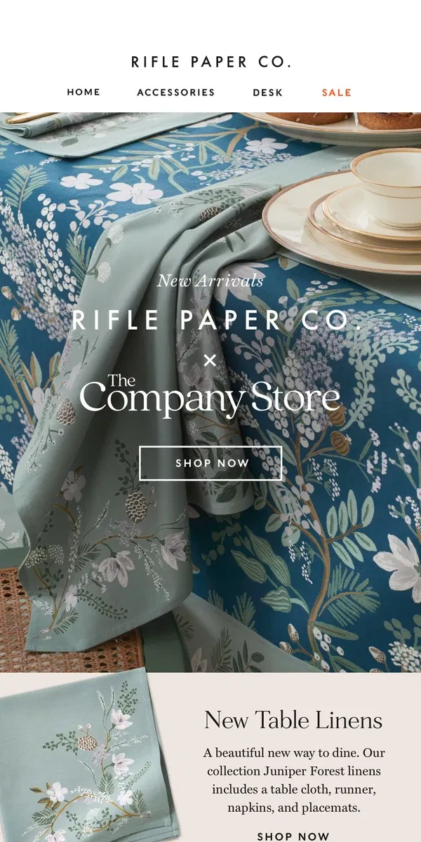 Email from Rifle Paper Co.. ✨Just Arrived✨ New Bedding & Table Linens