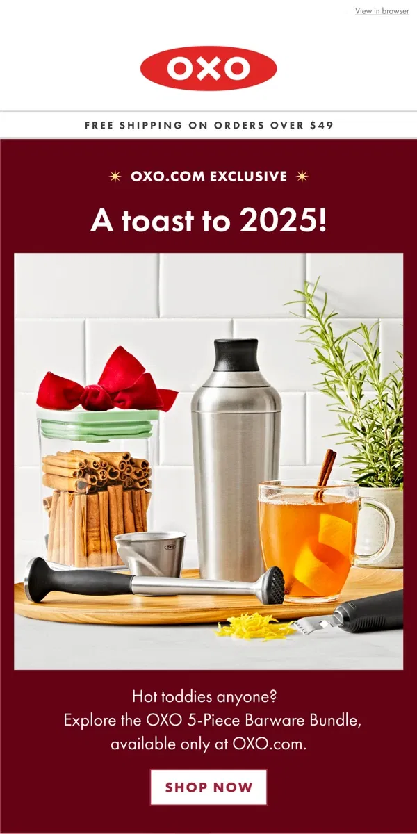 Email from OXO. Make the perfect toast with this OXO.com exclusive