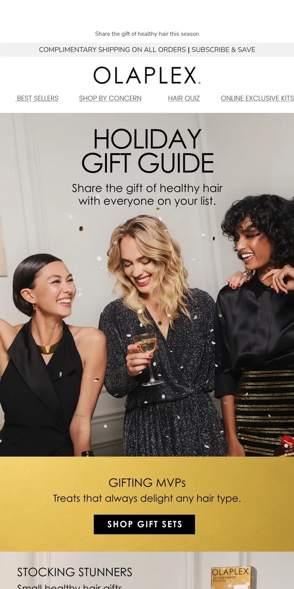 Email from OLAPLEX. Our Holiday Gift Guide Is Here! 🎁