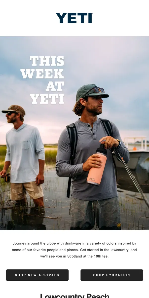 Email from YETI. New Colors, Old Courses.