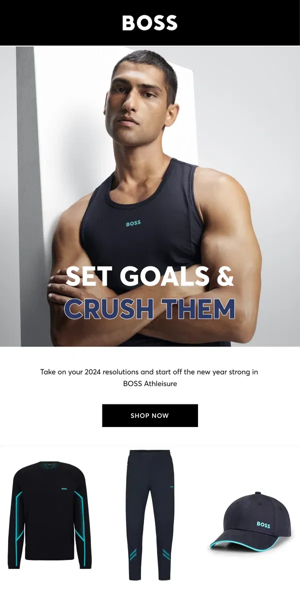 Email from HUGO BOSS. Crush Your New Year?s Goals