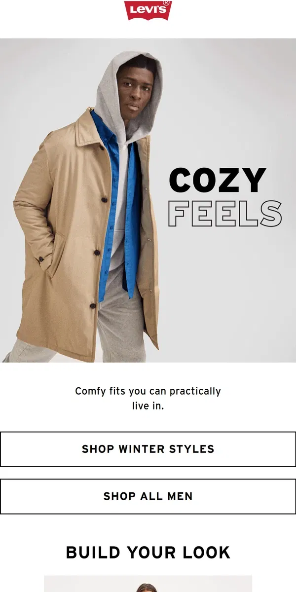 Email from Levi's. Your winter style guide