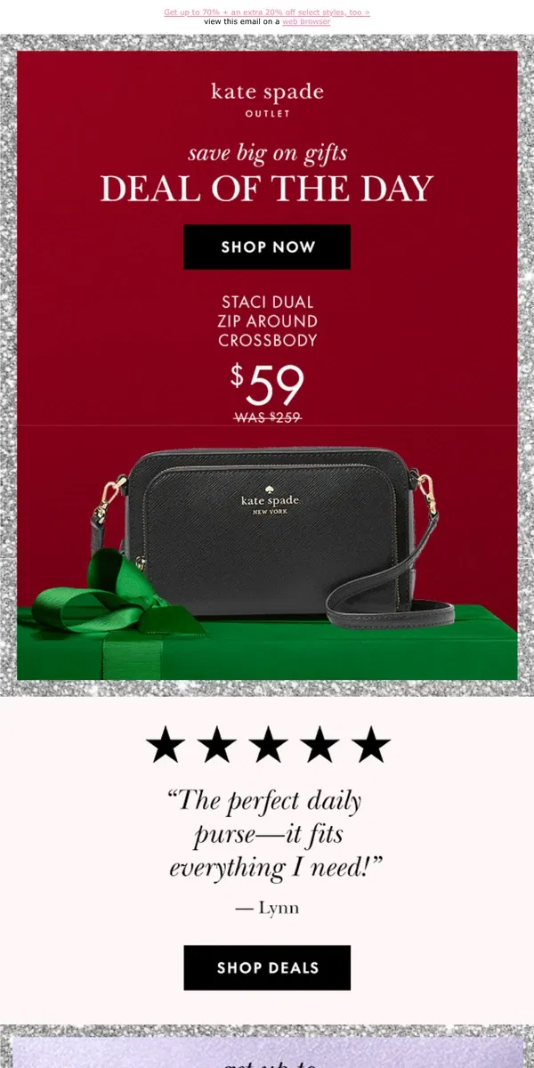 Email from Kate Spade. The $59 crossbody they'll love