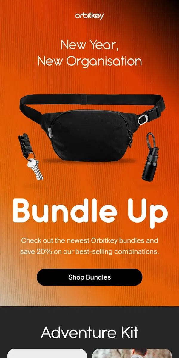 Email from Orbitkey. NEW! Bundle up and save