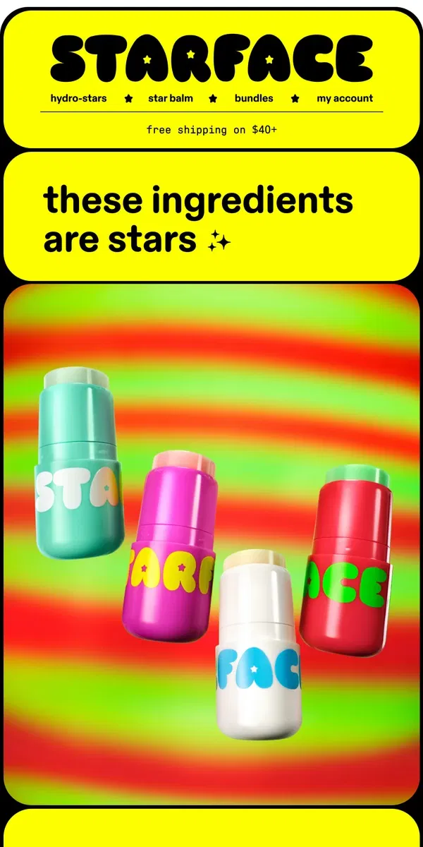 Email from starface. KEEP LIPS HYDRATED W STAR BALM ⭐💦