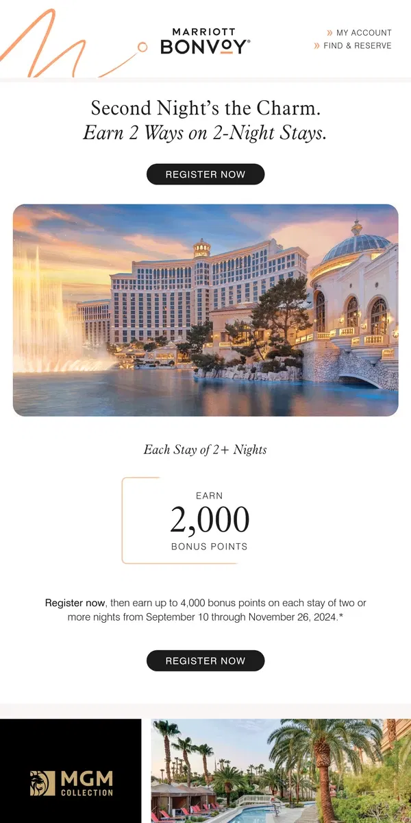 Email from Marriott Bonvoy. This Is Big: Earn up to 4,000 Bonus Points on Each Stay