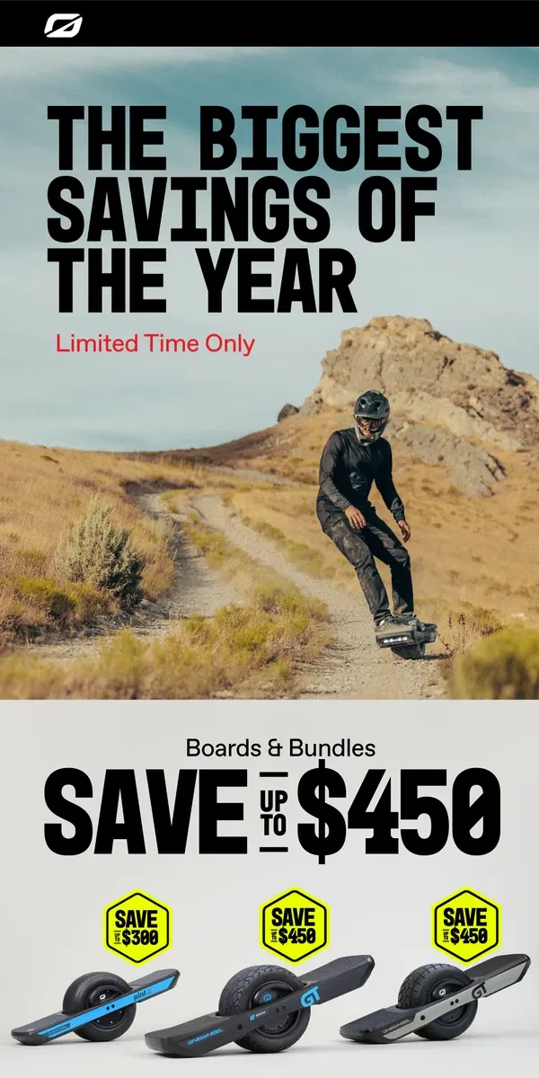 Email from Onewheel. $750 for a Onewheel is insanity 🤪