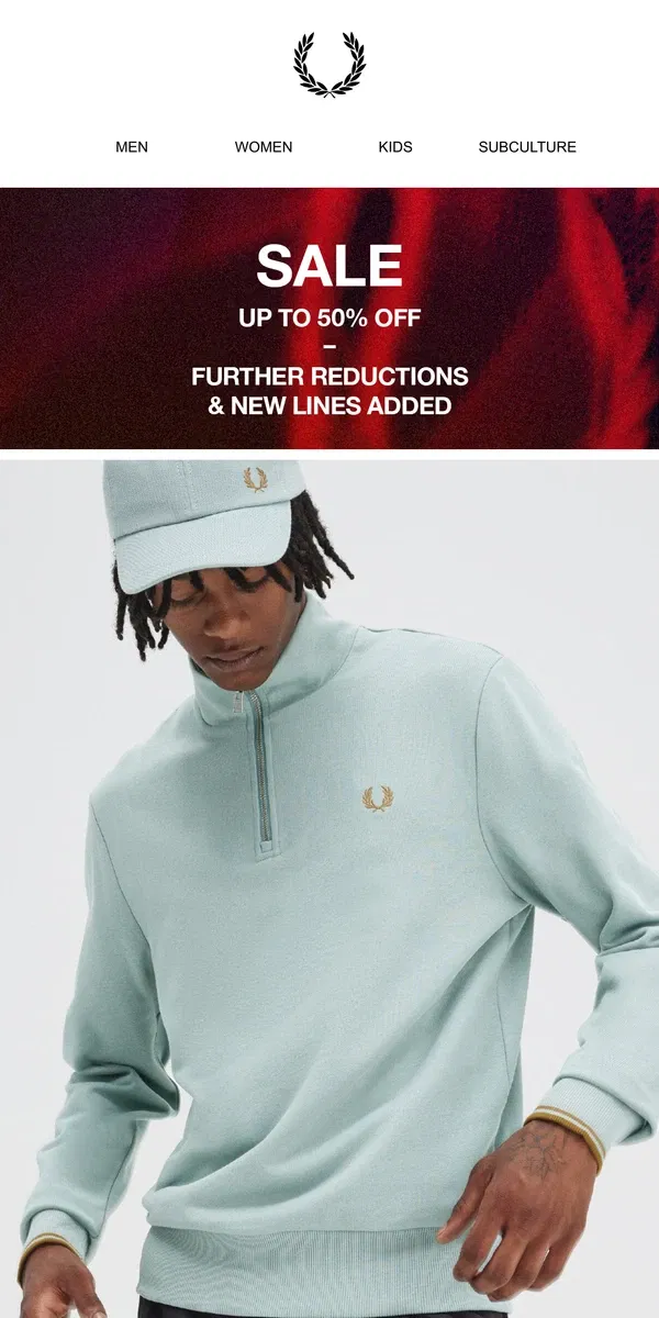 Email from Fred Perry. Sweatshirts: Up To 50% Off