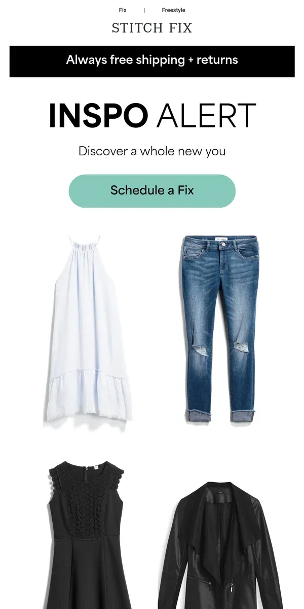 Email from Stitch Fix. POV: you always know what to wear