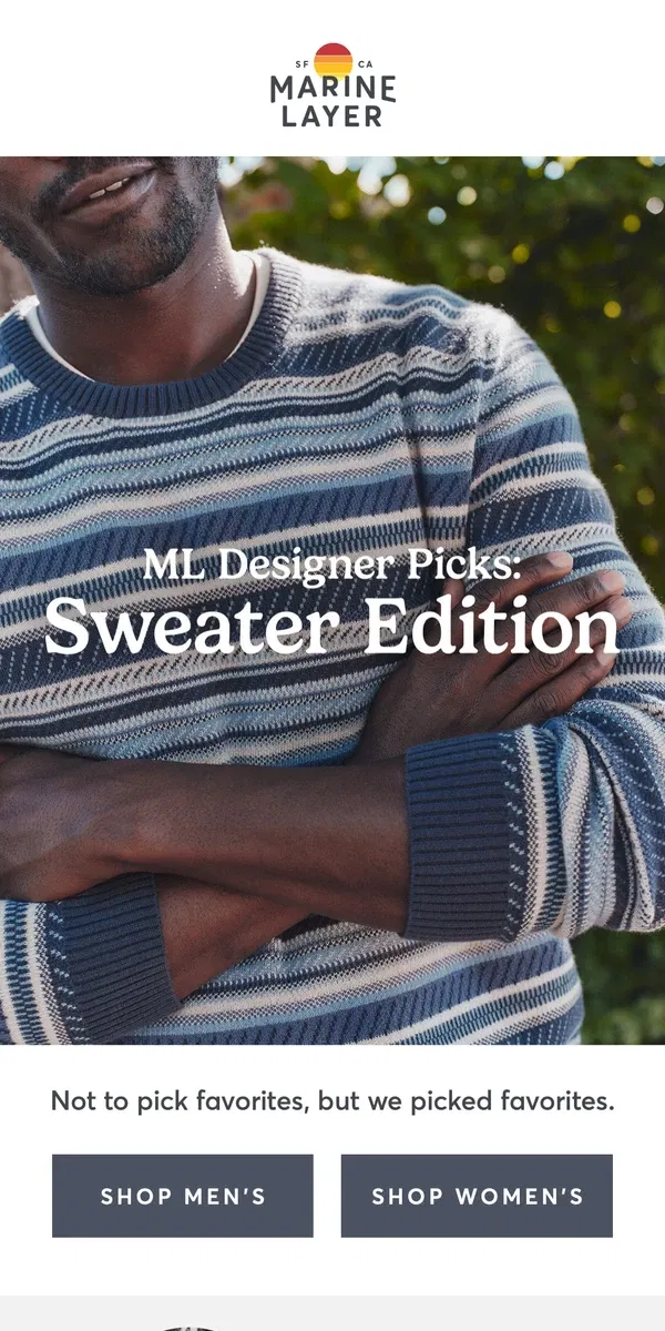 Email from Marine Layer. Our designer’s fall favorites.