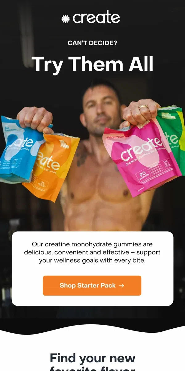 Email from Create Wellness. What’s your favorite?