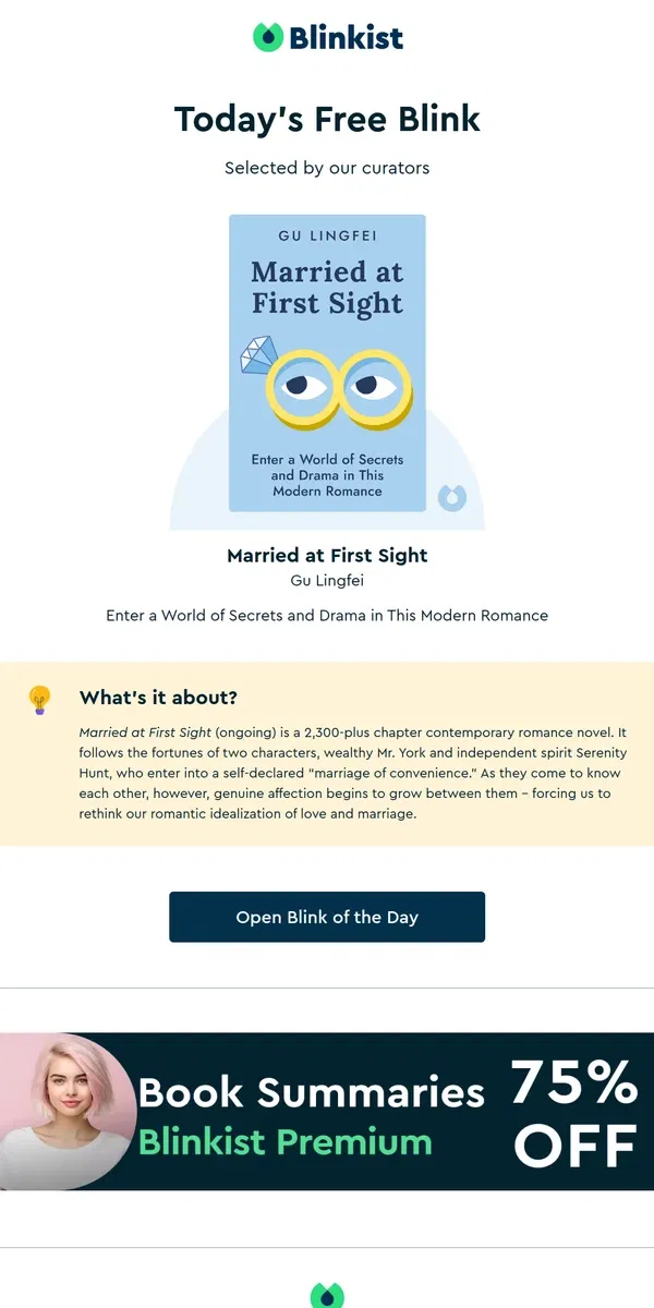 Email from Blinkist. Your Blink of the Day