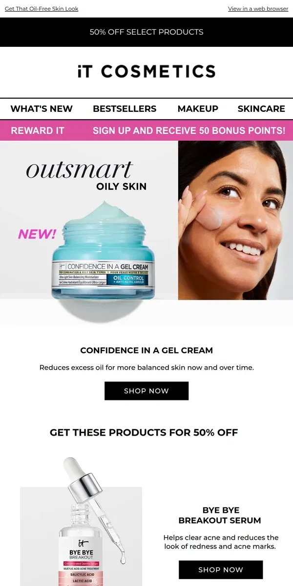 Email from IT Cosmetics. Your New Moisturizer Is Here!