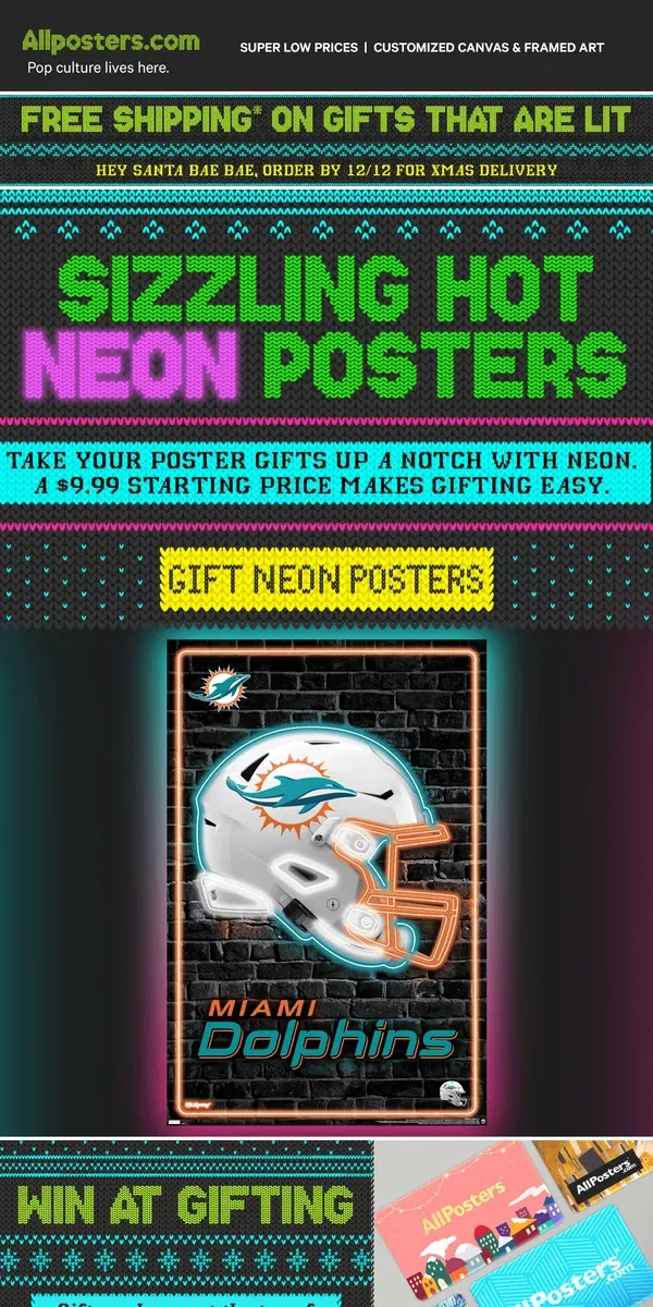 Email from AllPosters. 🔥Hot neon fandom