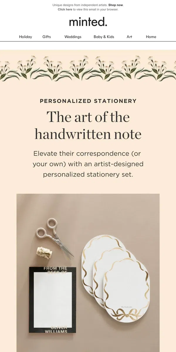 Email from Minted. Love unique desk accessories?