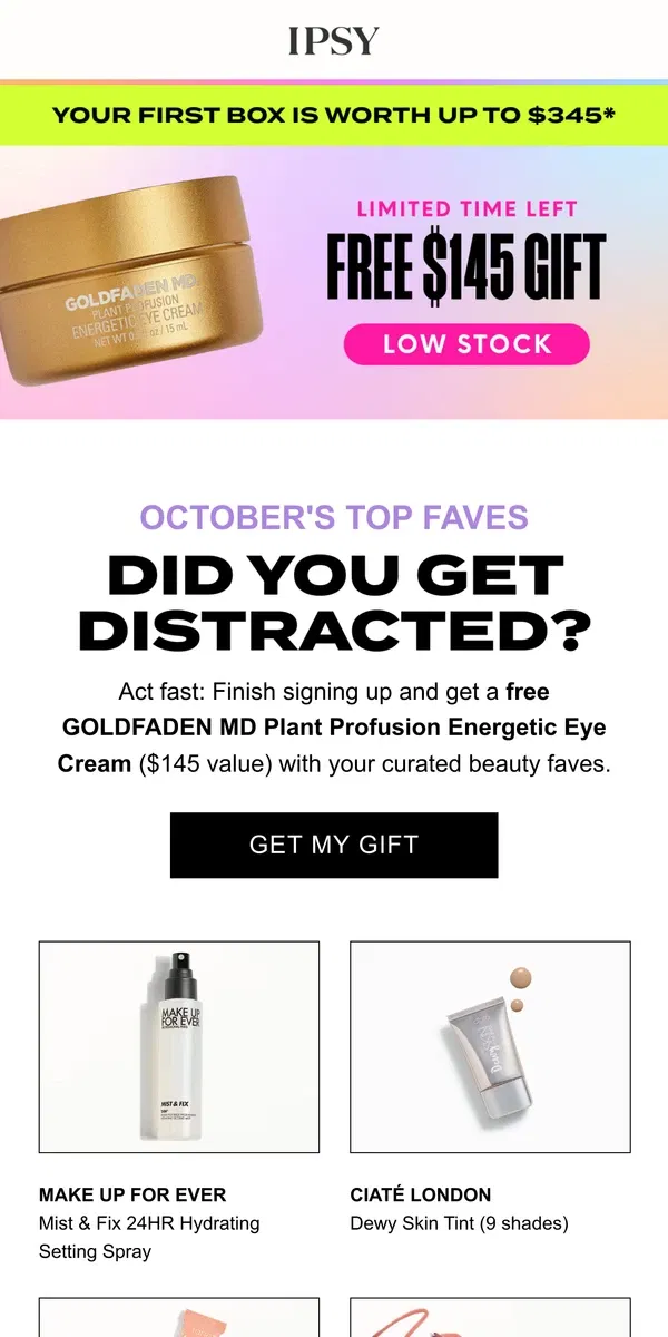 Email from BoxyCharm by IPSY. This free $145 gift is perfect for you