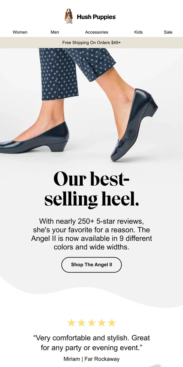 Email from Hush Puppies. ⭐️ 5-Star Heels ⭐️