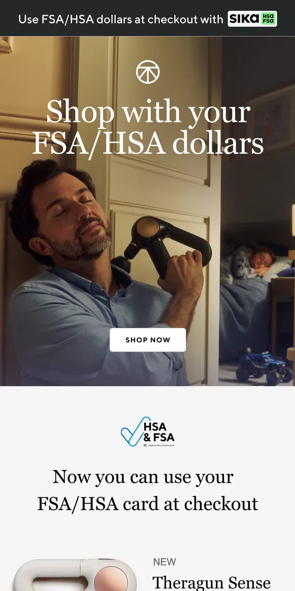 Email from Therabody. ⏳ Shop gifts with your FSA/HSA dollars!