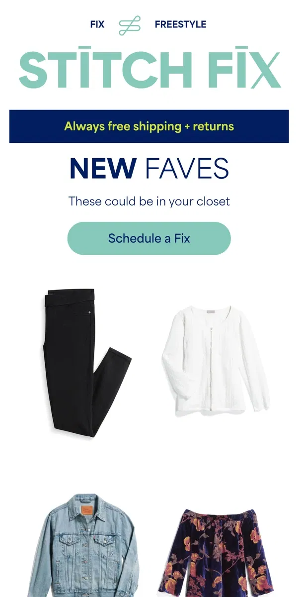 Email from Stitch Fix. Need a style boost?