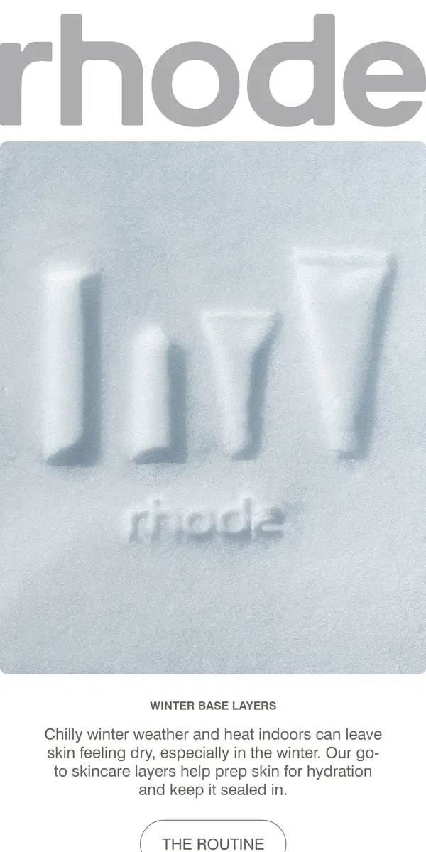 Email from rhode skin. Winter base layers