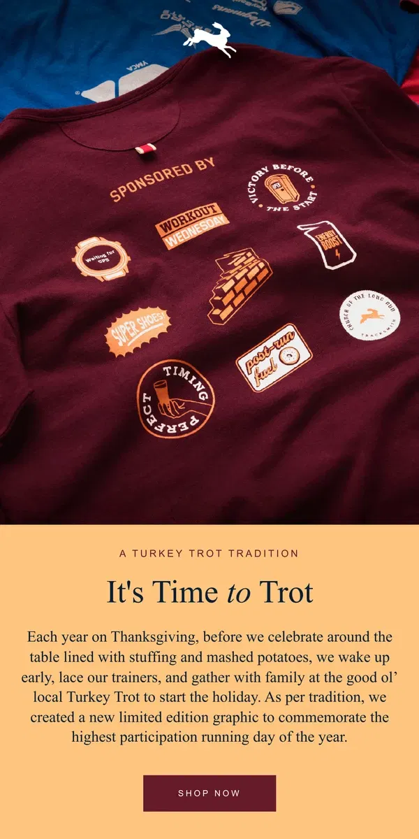 Email from Tracksmith. This Year’s Turkey Trot