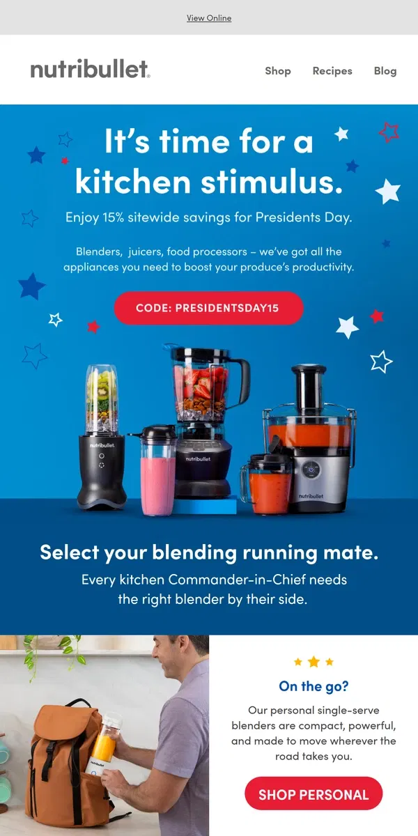 Email from nutribullet. The ballots are in…and so are sitewide savings.